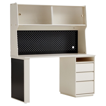 Lins home cream style solid wood desk bookcase integrated study room home computer desk office desk LH094