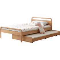 Деревянные полные деревянные детские кровати современная минималистская начальная постель начальная-дополнительная кровать с двуспальным двуспальным кроватью с двуспальным кроватью