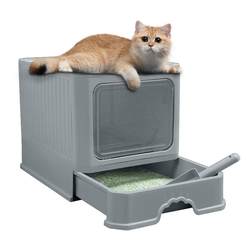 Cat litter box fully enclosed large extra large drawer top-entry anti-odor anti-splash litter box cat toilet cat supplies