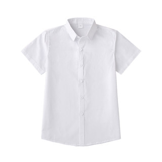 Children's white shirt short -sleeved summer pure cotton little boy white half -sleeved thin top female student jk campus performance service