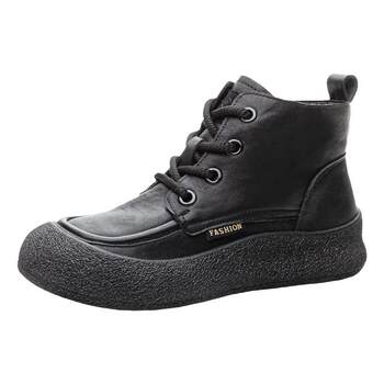 Autumn retro genuine leather martin boots soft sole short boots