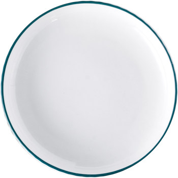 Underglaze colored nordic ceramic dish round breakfast plate