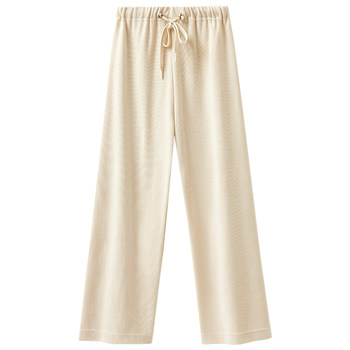 October crystal drawstring wide leg pants 2025 new style