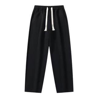 WASSUP HAPPY直筒休闲裤男款秋冬季潮牌垂感阔腿卫裤宽松运动裤子