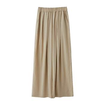 RUISHI cool Yamamoto pants lazy light pleated texture wide leg pants for women summer