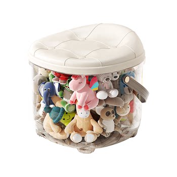 Babyview transparent doll storage stool storage bucket