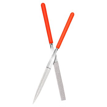 Triangular alloy high hardness diamond file set