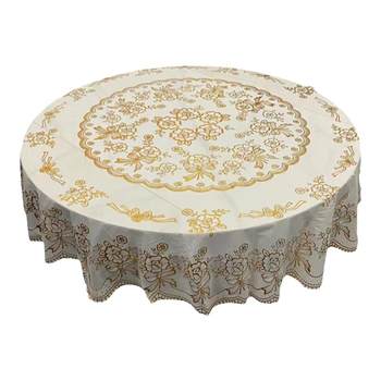 Gold stamping craft tablecloth pvc nordic style waterproof and oil-proof Gold stamping craft tablecloth pvc nordic style waterproof and oil-proof