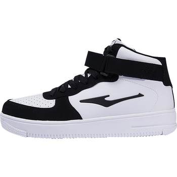 ເກີບຜູ້ຊາຍ Hongxing Erke Spring and Autumn Air Force One high-top sneakers men's Red Star official flagship black and white thick-soled casual shoes