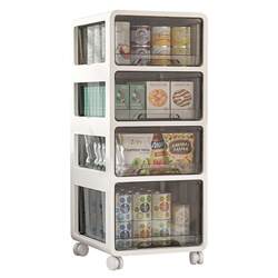 Kaman Bedside Table Plastic Drawer-Type Household Snack Storage Box Bedroom Storage Cabinet Multi-Layer Storage Side Cabinet
