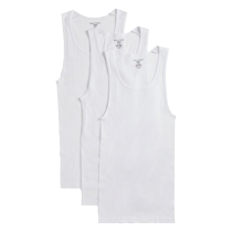Nautica Mens Tank Top T-Shirt Sleeveless White Slim and Comfortable 3-piece Pack (American Outlet)