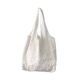 Pleated Shoulder Bag Student School Bag Embossed Versatile Fabric Bag