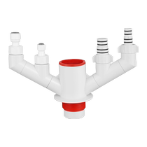 Kitchen sewer pipe three-way sewer three-way water distributor drain pipe anti-return artifact integrated drain device