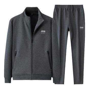 Jeep/pure cotton sports suit for men daddy