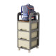 Store shelf under the desk to place schoolbag artifact with wheels for household floor-standing bookshelf student dormitory mobile storage cabinet