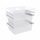 Metal U-shaped storage mesh basket walk-in wardrobe