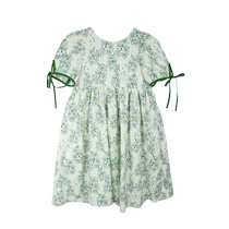 Girls floral dress summer style 2024 new girl princess dress children summer dress big children cotton skirt