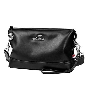 One shoulder crossbody men's clutch bag first layer cowhide