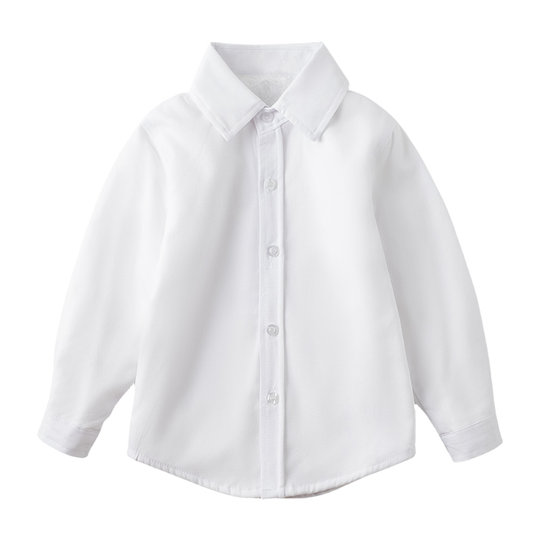 2025 Nueva camisa blanca para niños uniforme escolar para estudiantes Four Seasons