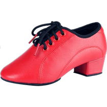 Professional girls Latin dance shoes boys girls and childrens dance shoes new medium and low heel soft sole leather dance shoes