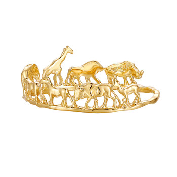 Niche design animal 18k gold super cute ring