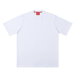 BBK 250g solid color T-shirt, loose solid color, small neckline, pure cotton, bottoming short sleeves, heavy hip-hop hip-hop bboy