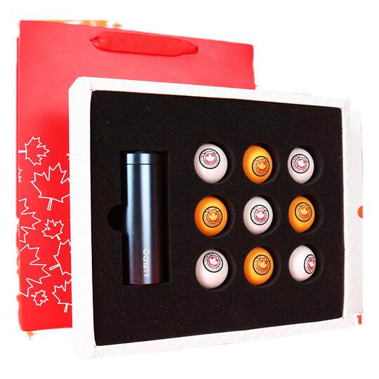 Table tennis creative gift metal ball can gift box bag
