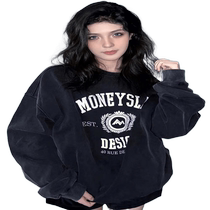 Early autumn New products Domestic spot water washed as old small crowdwave cards American autumn and winter loose lovers round collar and men and women