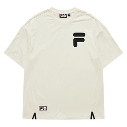 FILA FUSION ຍີ່ຫໍ້ trendy ຜູ້ຊາຍແລະແມ່ຍິງ ເສື້ອທີເຊີດແຂນສັ້ນ ຄົນອັບເດດ: ລະດູຮ້ອນ versatility ເສື້ອທີເຊີດສັ້ນຄູ່ຂອງຄໍຮອບ