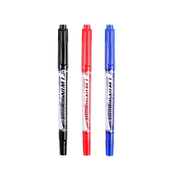 Morning Light Dual-Tip Marker Pen, Oil-Based Outlining Pen, Quick-Drying, Waterproof, Non-Fading, Small Tip, Fine Tip, Marker Pen, Highlighter Pen, Children's Drawing Pen, Student Use, Black, Art Student Special Outlining Colored Pen