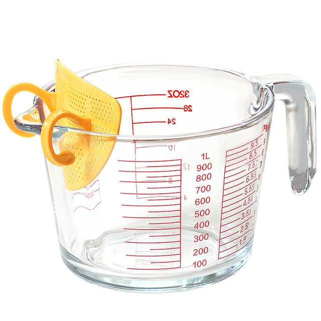 Glass egg beating bowl egg liquid filter cup