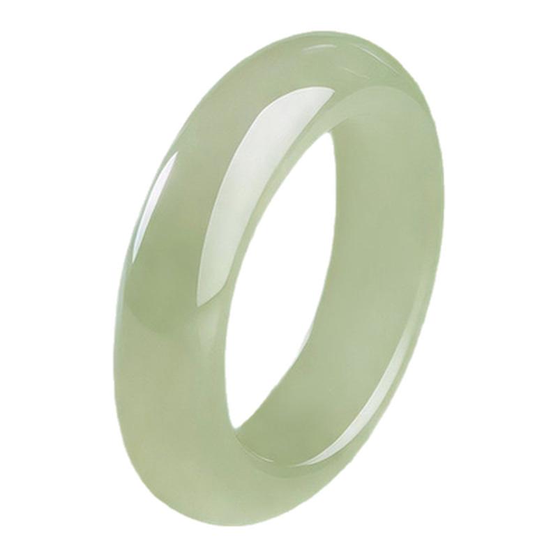 Shipulin natural clear water Hetian jade peace ring ring bracelet with certificate for girlfriend’s mother