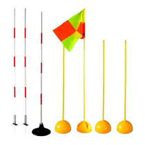 Poteau de signe de football poteau davertissement dobstacle dentraînement de basket-ball drapeau de coin de football ABS injecté deau autour du poteau et à travers la balustrade