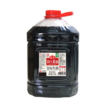 Haitian gold label light soy sauce 10.5l*2 large barrel for commercial use