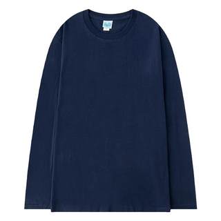 ins重磅精梳棉白色长袖T恤男女潮牌春秋季圆领内搭纯色打底衫tee