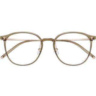 蔡司专业网上配冷茶色近视眼镜框女款防蓝光镜片可配度数超轻纯钛