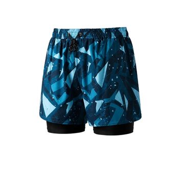 Five-point swimming trunks men's beach pants adult new anti-embarrassing men's swimsuit and goggles set flat-angle quick-drying