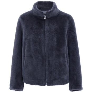 马天奴女装秋冬新款紫色金貂绒外套立领拉链短款大衣保暖仿皮草