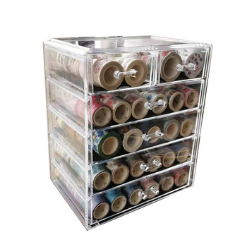 Five-layer large sized hand-door tape japanese jewelry storage box
