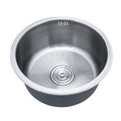 304 stainless steel round sink mini small single slot bar table water tank balcony wash basin kitchen washing basin single basin