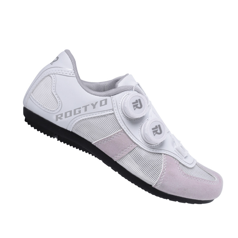 Lockless double knob hard sole lightweight cycling shoe