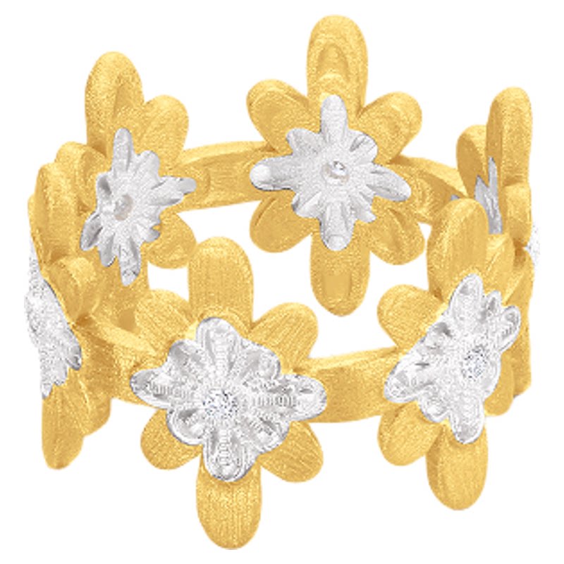 OOAK Jiege carved gold fireworks rain series full circle fireworks ring simple S925 silver ladies light luxury brushed ring