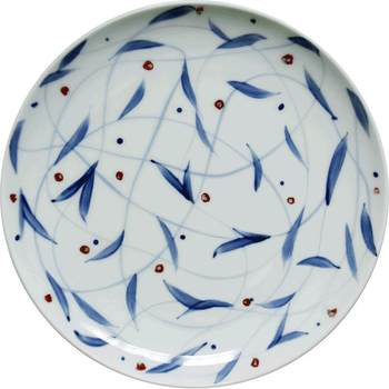 Handmade blue and white japanese zen tableware plate