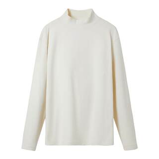 w2x秋冬季加厚双面德绒中领长袖T恤半高领纯色打底衫百搭内搭体恤