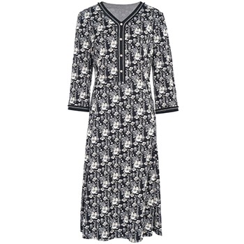 Martino black printed waist knitted dress