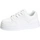 Hong Kong style men's low-top trendy thick-soled white shoes