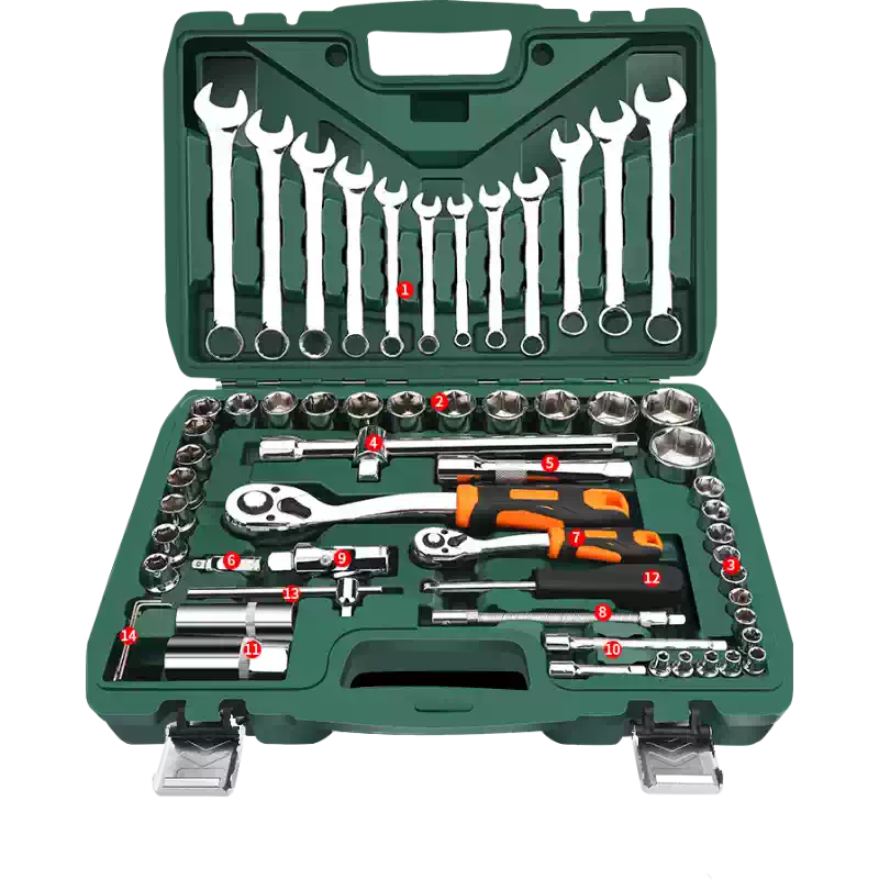 绿林能工汽修工具套装46件套套筒扳手组修车工具箱-Taobao-Tmall