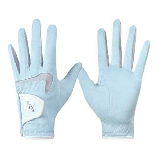 2双可包邮高尔夫球手套女士超纤布透气舒适防滑运动手套左右手1双