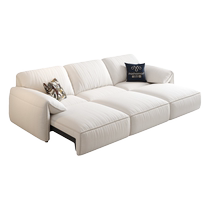 Pashaman Functional Sofa Electric Fabric Sofa Modern Simple Cream Elephant Ears Zero Wall Sofa Bed