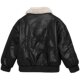 Boys' leather winter clothing 2025 children's fleece jacket